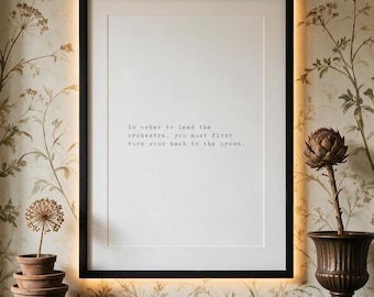 Para dirigir la orquesta, dale la espalda al público, cita de Mike Mentzer, decoración de pared para oficina.