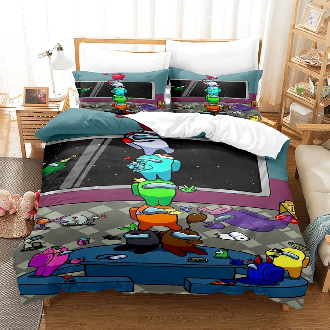 3D Printed Among Us Bedding Set Duvet Cover Set With 1 Duvet Etsy