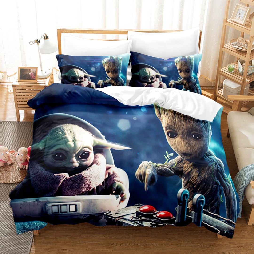 3D Printed Star Wars Baby Yoda Bedding Set Duvet Cover Set Etsy Australia