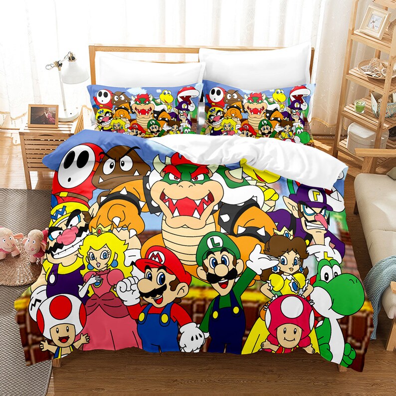 Buy 3D Printed Super Mario Princess Peach Bedding Set Duvet Cover