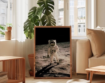 Apollo 11 Moon Landing Poster | Astronaut Wall Art | Space Print | NASA Poster