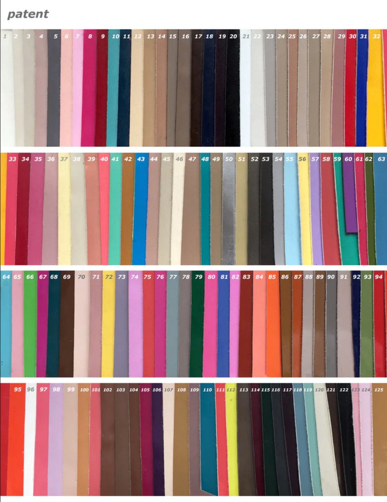 Custom colour chart, colour swatch