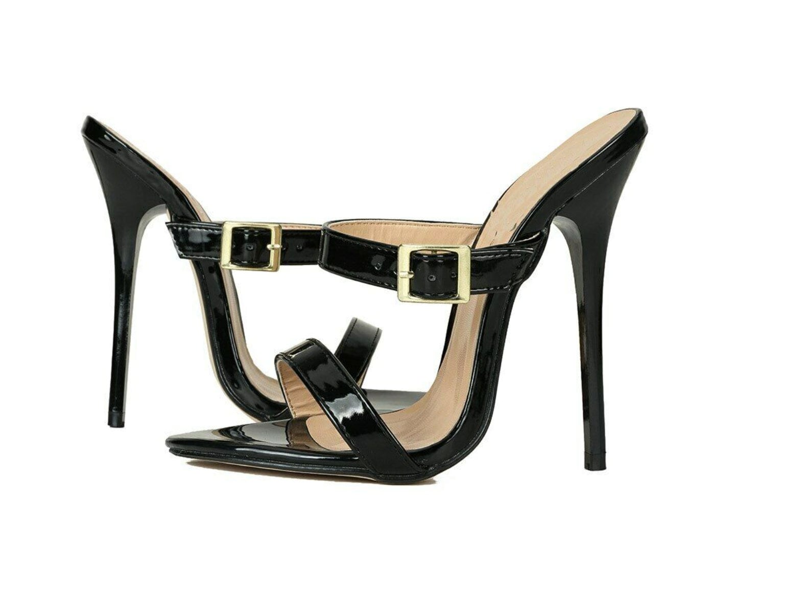 Extreme Thin Stiletto Heel 13cm Barely There High Heels Sandals Round Toe Men
