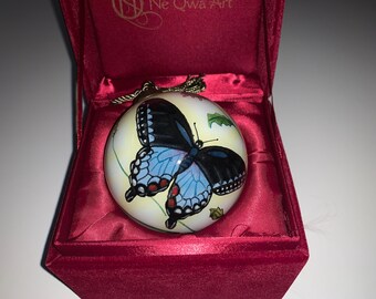HANDPAINTED Butterfly Ornament