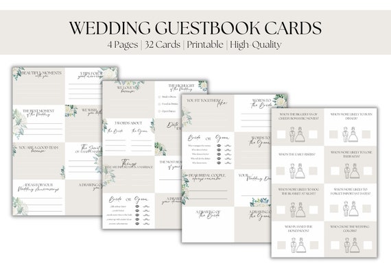 Wedding guest question cards | Honestweddingadvice.com