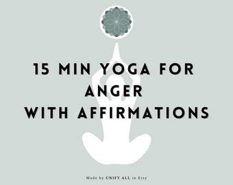 Plan de clase de asanas de yoga / con afirmaciones para la ira / Para profesores y estudiantes / PDF / libro electrónico / Descarga instantánea