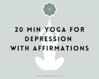 Plan de clase de asanas de yoga / con afirmaciones para la depresión / Para profesores y estudiantes / PDF / libro electrónico / Descarga instantánea