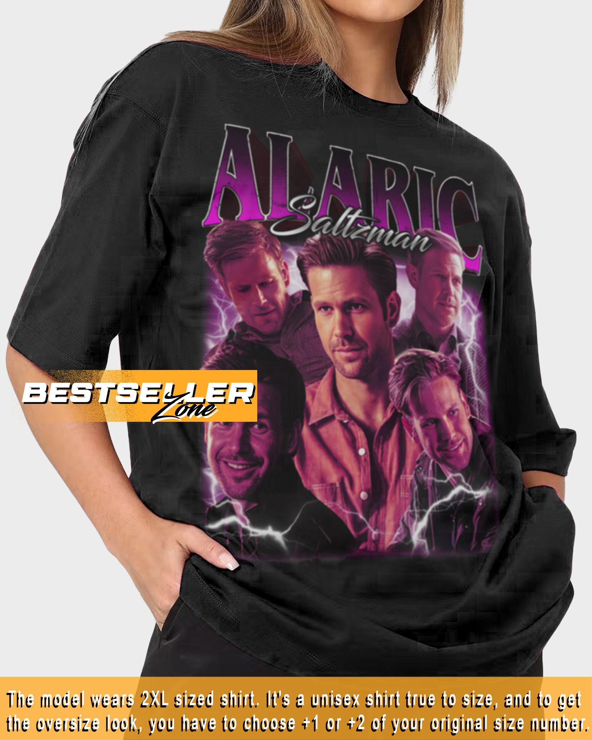 Alaric saltzman os diários do vampiro 90s vintage t camisa os