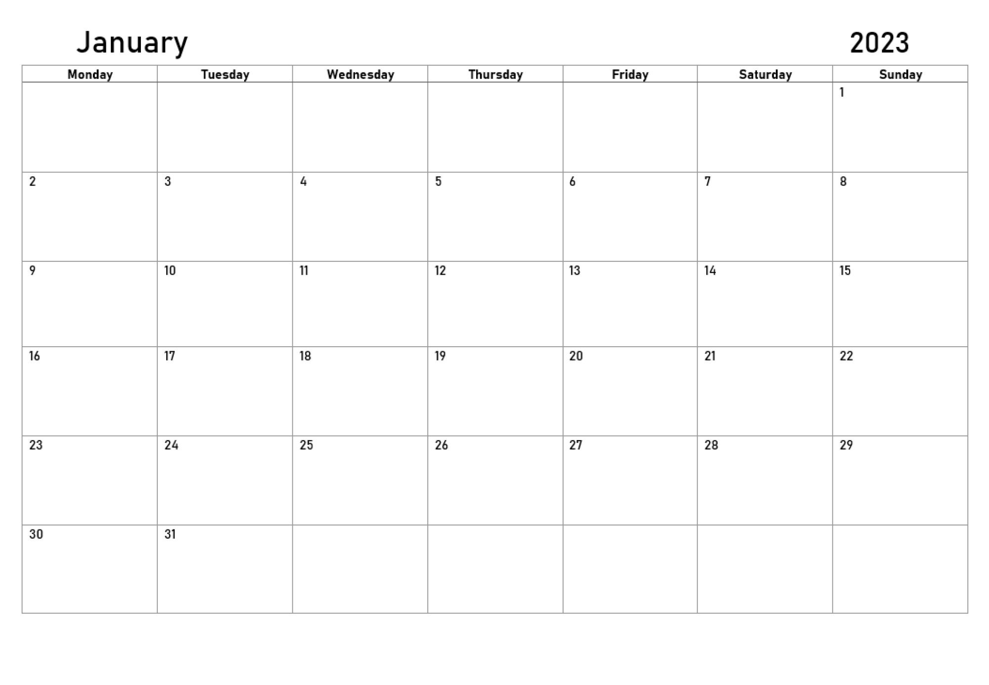2023 downloadable calendar pdf etsy