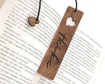 Lesezeichen personalisiert aus Holz | Holz Lesezeichen mit Gravur | Geschenk für Buchliebhaber & besondere Lesemomente