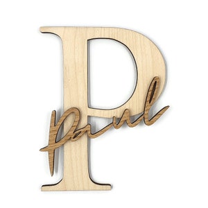 Name plate children's room Lettering wood peronalised Baby Door sign with desired name image 3