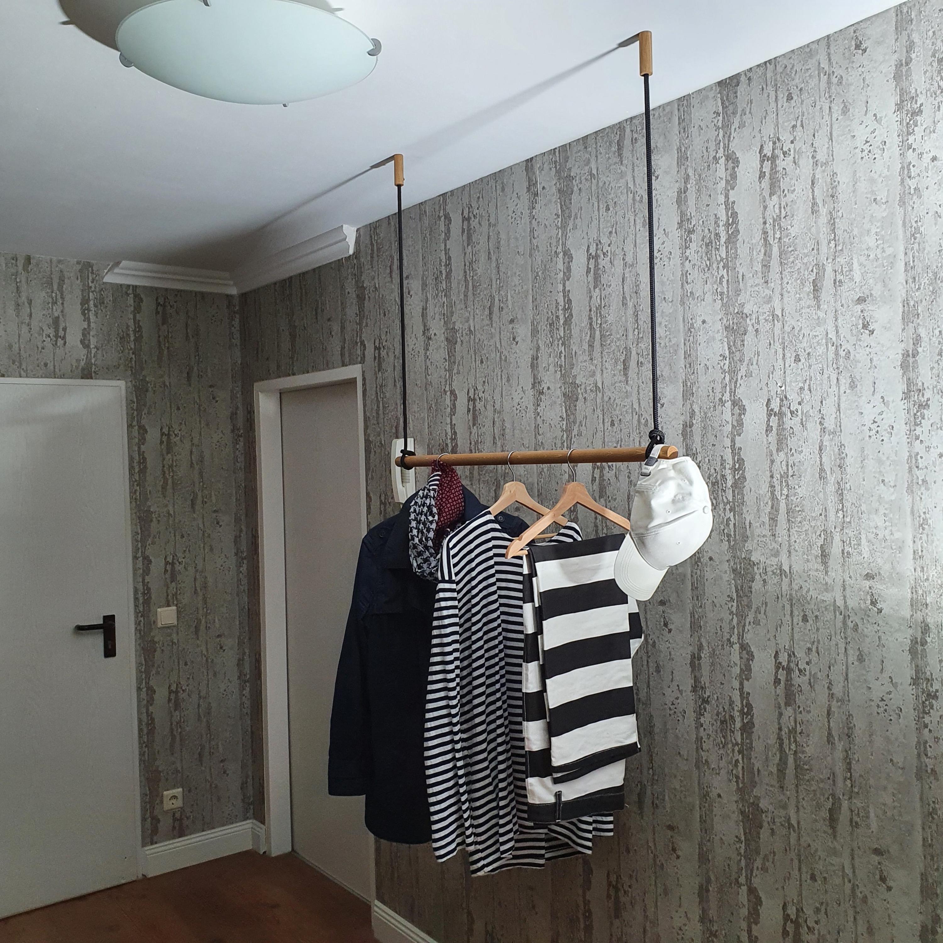 unho Kleiderstange Kleiderständer Wandmontage, industrielles Rohr mit Ablagen, Garderobe für begehbaren Kleiderschrank Wand, Wandgarderoben für Schlafzimmer Wohnzimmer unho Kleiderstange Kleiderständer Wandmontage, industrielles Rohr mit Ablagen, Garderobe für begehbaren Kleiderschrank Wand, Wandgarderoben für Schlafzimmer Wohnzimmer
