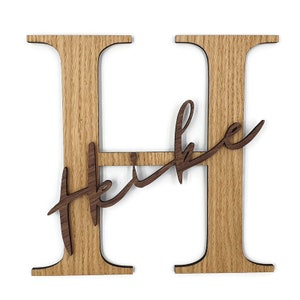 Name plate children's room Lettering wood peronalised Baby Door sign with desired name image 4
