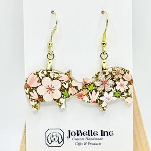 Adorable Pig Dangle Earrings - Cute Animal Jewelry