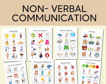 Non Verbal Communication Visual Board Flash Cards Special Needs Senior Hospital Adults Autism Children Nurse