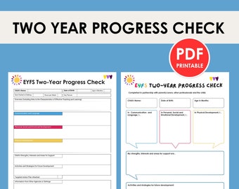 Day Care Two Year Progress Check , Assessment, Childminder Forms, Daycare Printable, EYFS Planner, Nursery Forms, Child Care