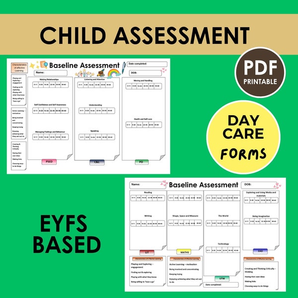 Preschool Assessment - Etsy