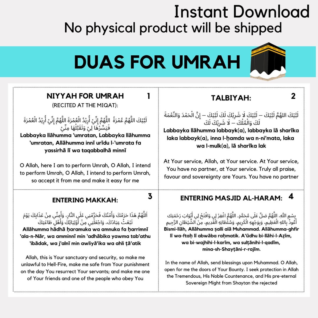 digital-umrah-dua-cards-islamic-muslim-duas-for-umrah-guide-etsy-france