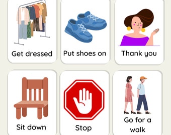 Communication Speech Cards 72 Pack Special Needs Learning Non Verbal Autism ASD Digital Download
