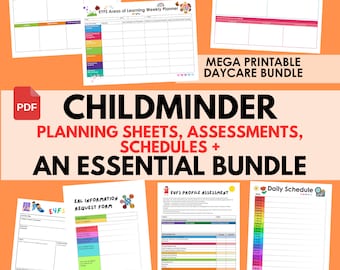 Childminder Planner, Day Care Organiser, Forms, Risk Assessments, Checklists, Planning, Preschool EYFS Ofsted Journal