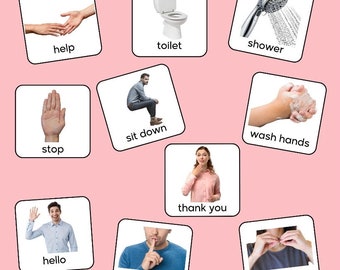 Nicht verbale Kommunikation Visuelle Karten Flash Karten Besondere Bedürfnisse Autistische Kinder, Autismus Kinder Kommunikationskarten