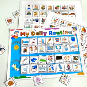 Dagelijkse Routine Grafiek Thuis School Routine Kaarten Kinderen Kinderen Dag Grafiek Beloning Kleuter Gedrag Autisme Speciale Behoeften