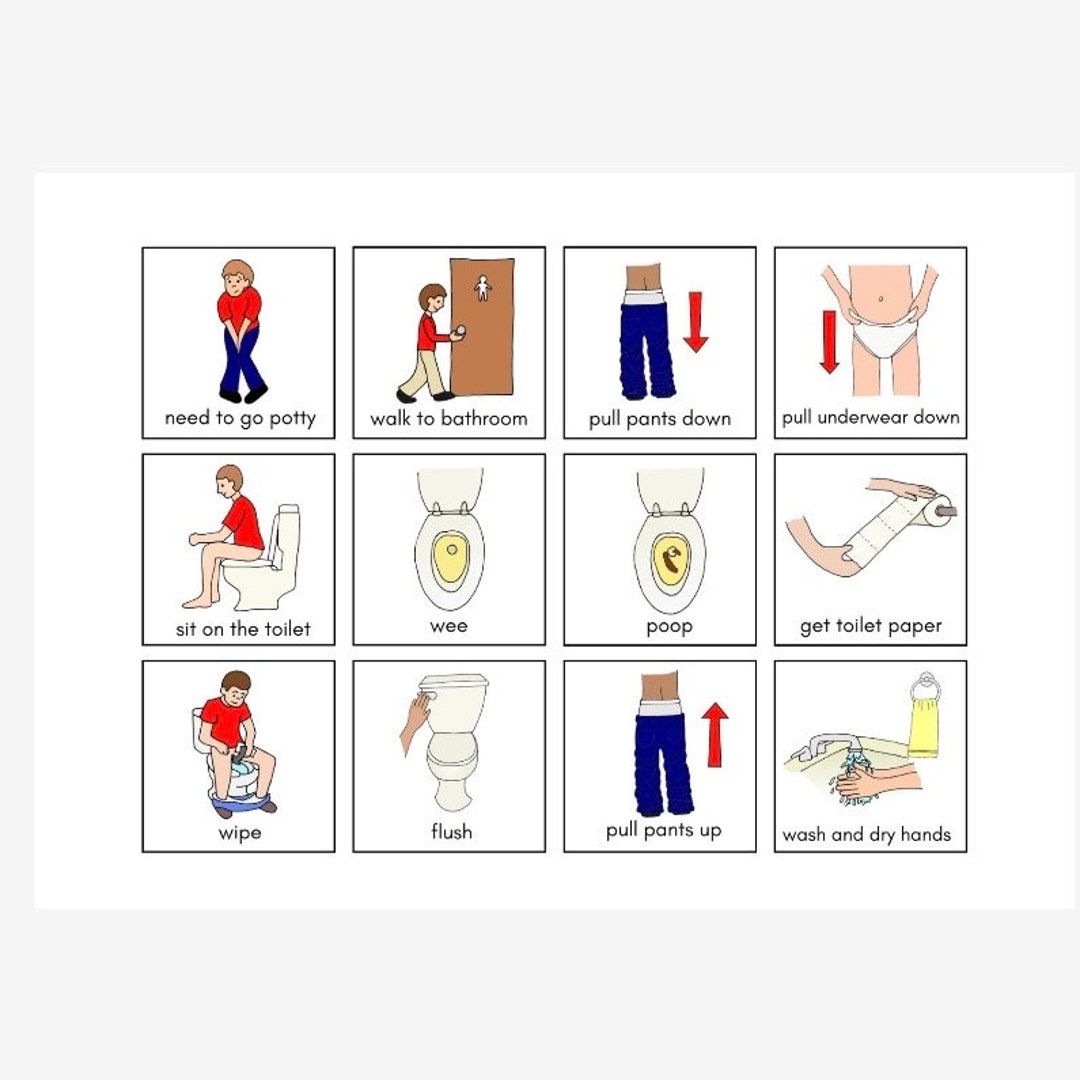 toilet-training-potty-chart-communication-visual-board-flash-cards-special-needs-autistic-children-preschool-toddlers-autism-kids-chart-etsy