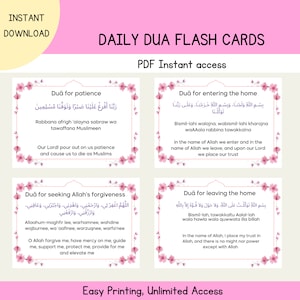 Dua-Karten für tägliche Dhikr Flash-Karten Muslimische Digitale Bildungs-Quran Bismillah Arabisch Download Kinder Kinder Lernen