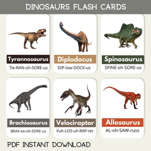 Free Printable Dinosaur Flashcards and Memory Game for Kids, 123 Kids Fun  Apps