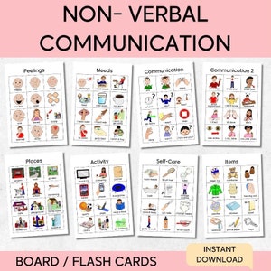 Non-verbale communicatie Visuele bordflitskaarten, speciale behoeften, autistische kinderen, autisme, spraakhulp