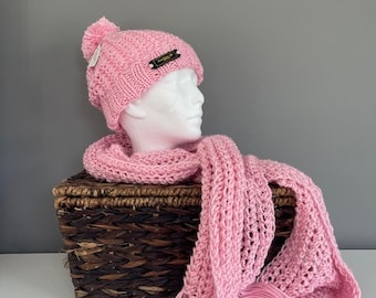 Gorro y bufanda de crochet
