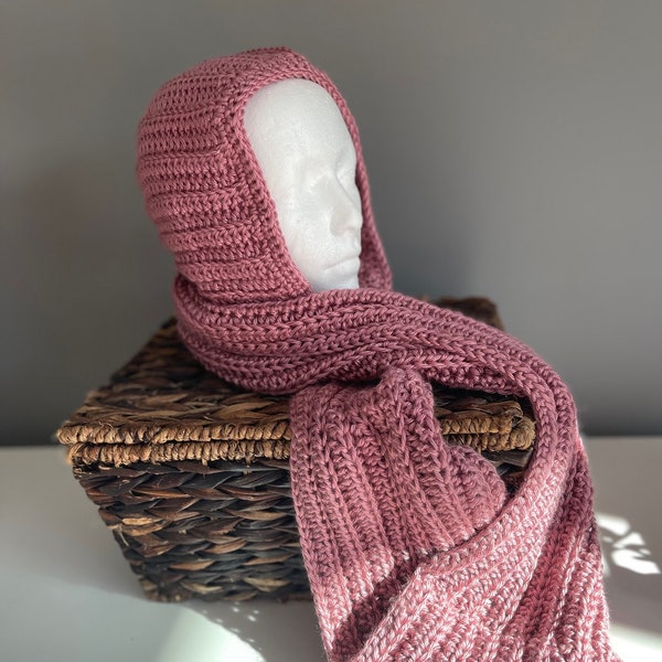 Crochet Hood Scarf and Gloves