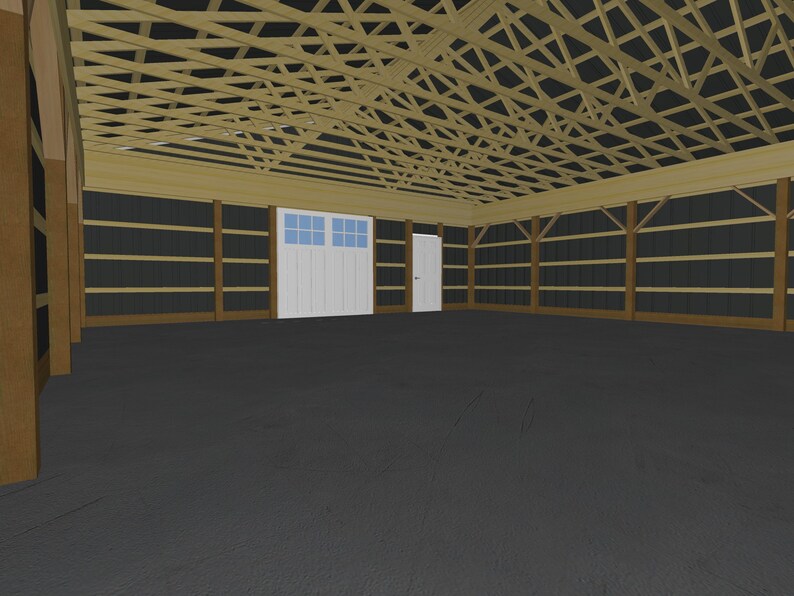 32x32 Pole Barn Construction Plans Etsy