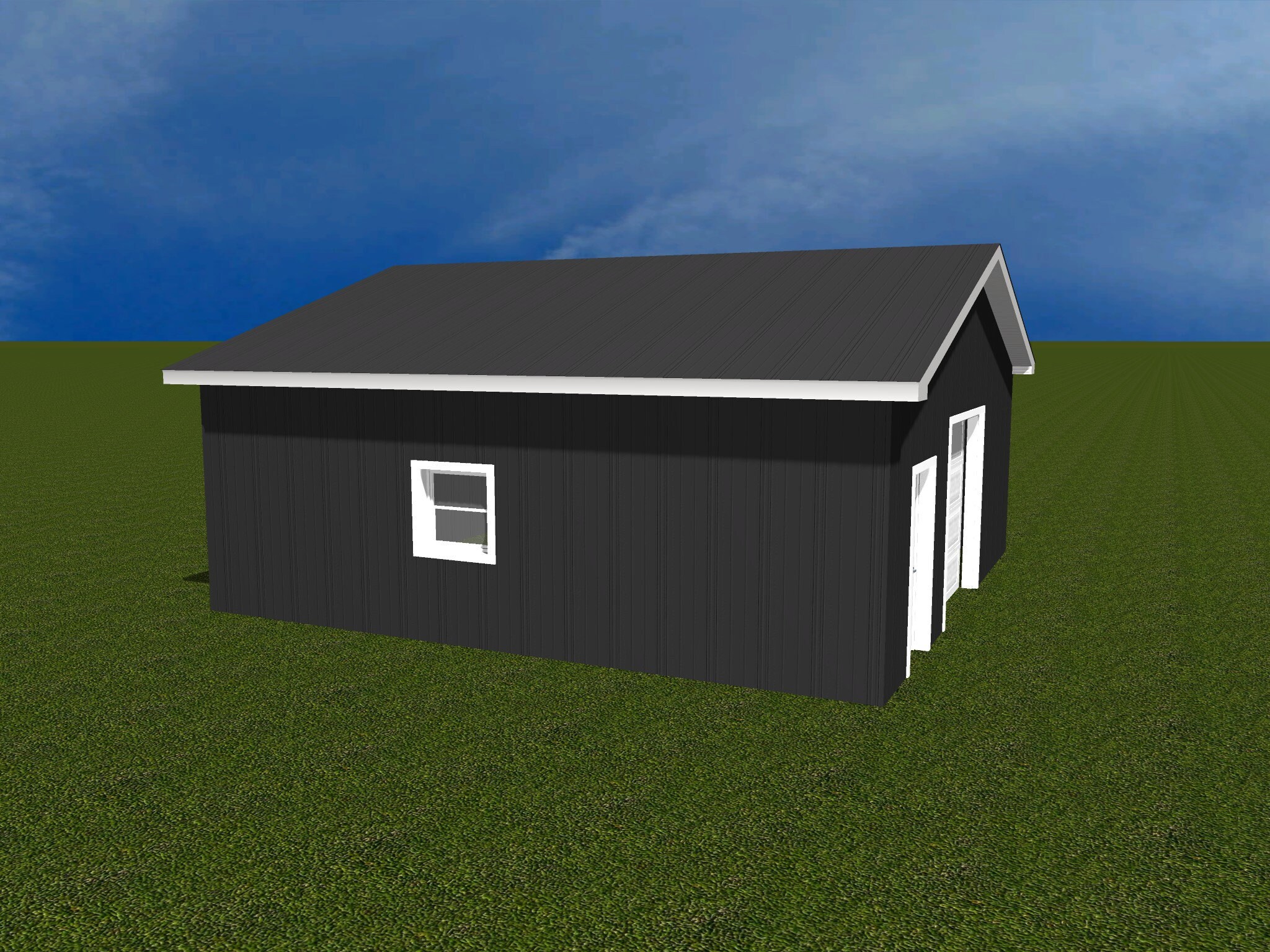 28x28x12 Pole Barn Plan - Etsy