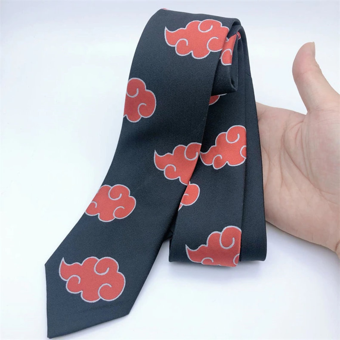 Mens Ties Novelty Neckties Akatsuki Tie Costume Print Etsy