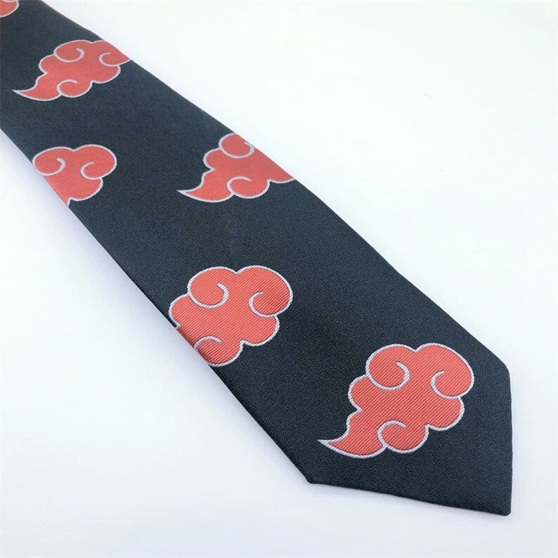 Mens Ties Novelty Neckties Akatsuki Tie Costume Print Etsy
