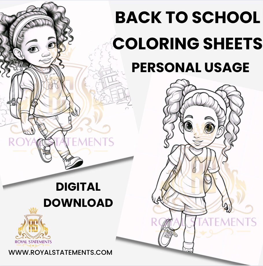 Little Girl Coloring Sheet, Black Little Girl Coloring Sheet, Coloring