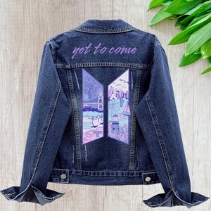 BTS Yet to Come in Busan Denim Jacket • BTS Jean Jacket • Yet to Come • BTS  Suga Jin Jungkook Jimin Rm V Jhope • Army • Kpop Merch