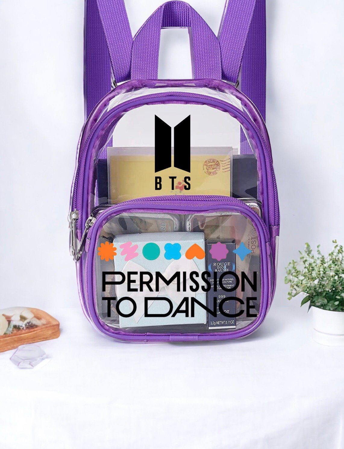 BTS Dynamite Pose Clear Mini Backpack Stadium Approved Mini -  in 2023