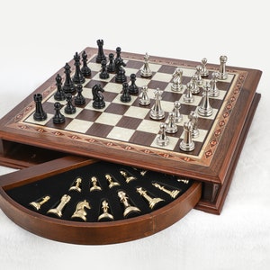 Solid Wood Chess Board Medieval Top Luxury Decorations Ornaments Bay Window  Table Jogo De Xadrez Luxo Chess Board Game LG50QL - AliExpress