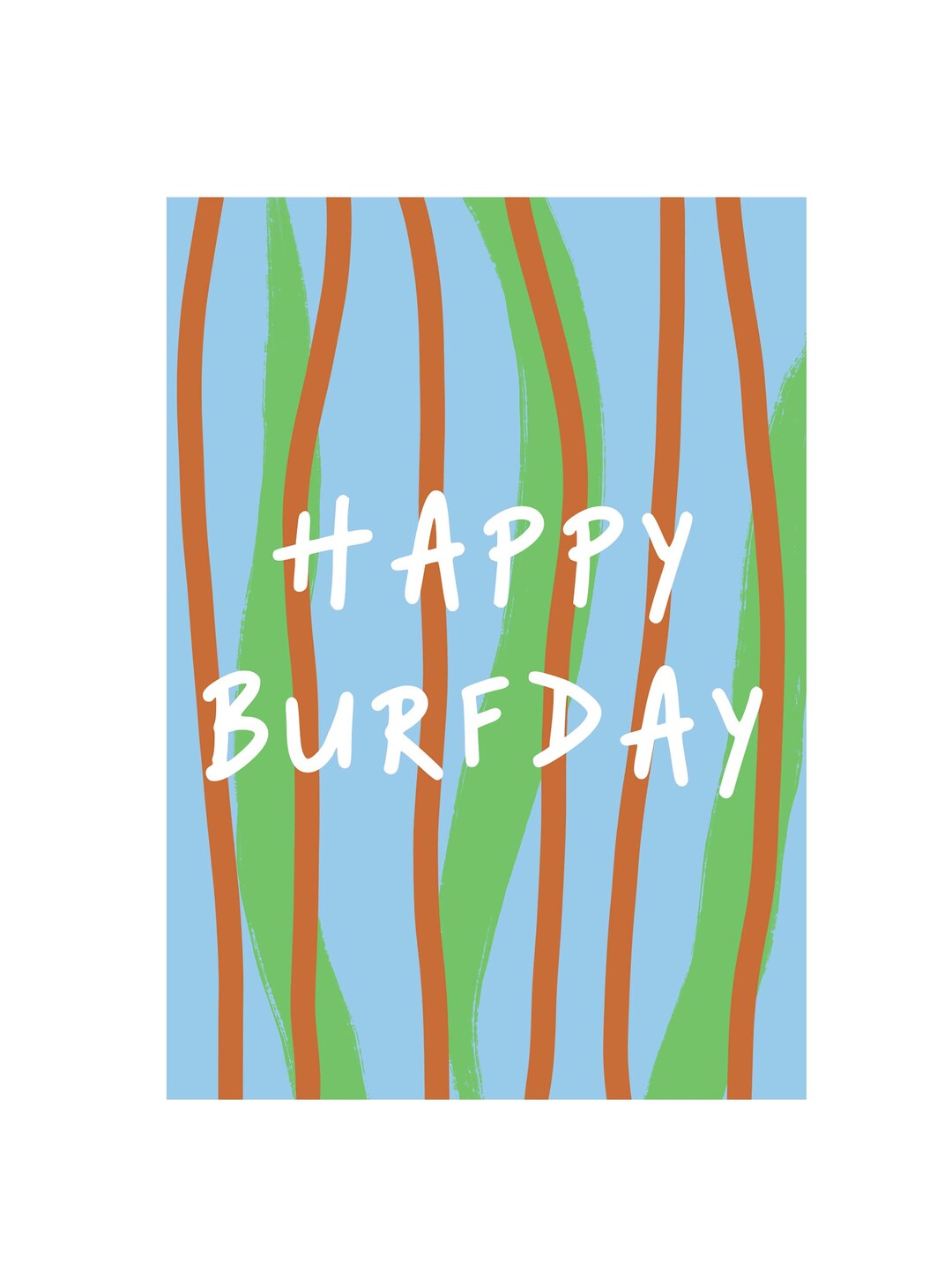 Happy Burfday Card - Etsy