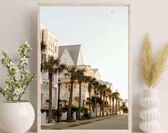 Coastal Beach Town Photography Print: Home Decor Wall Art (Digital Download)