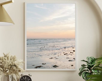Sunset Beach Photography Print: Coastal Home Decor (Digital Download)