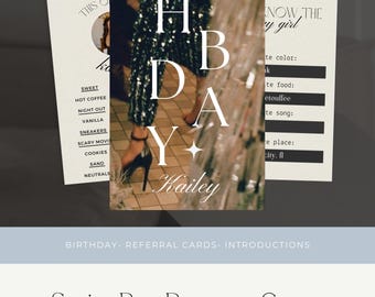 シニア担当者向けプログラム Canva テンプレート - 誕生日、紹介カード、紹介状
