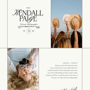 Canva Template- Photography Guide | Rep Team Welcome Packet Canva Template (For Your Reps) - Senior Photographer Senior Rep Team