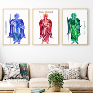 Archangel Digital Prints for wall decor in living room, liturgical living, or home office