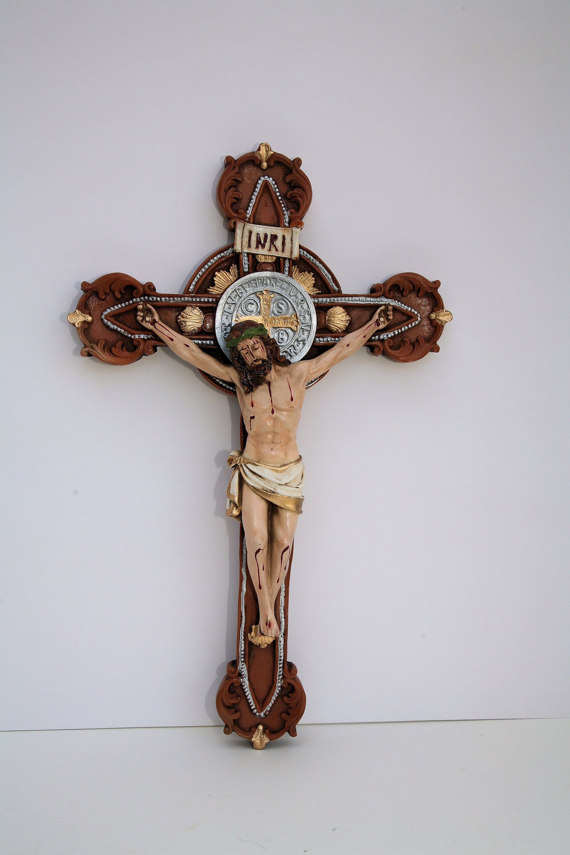 Benedictine Crucifix for Home Altar, Wall Mount, Desk, or Home Decor Etsy