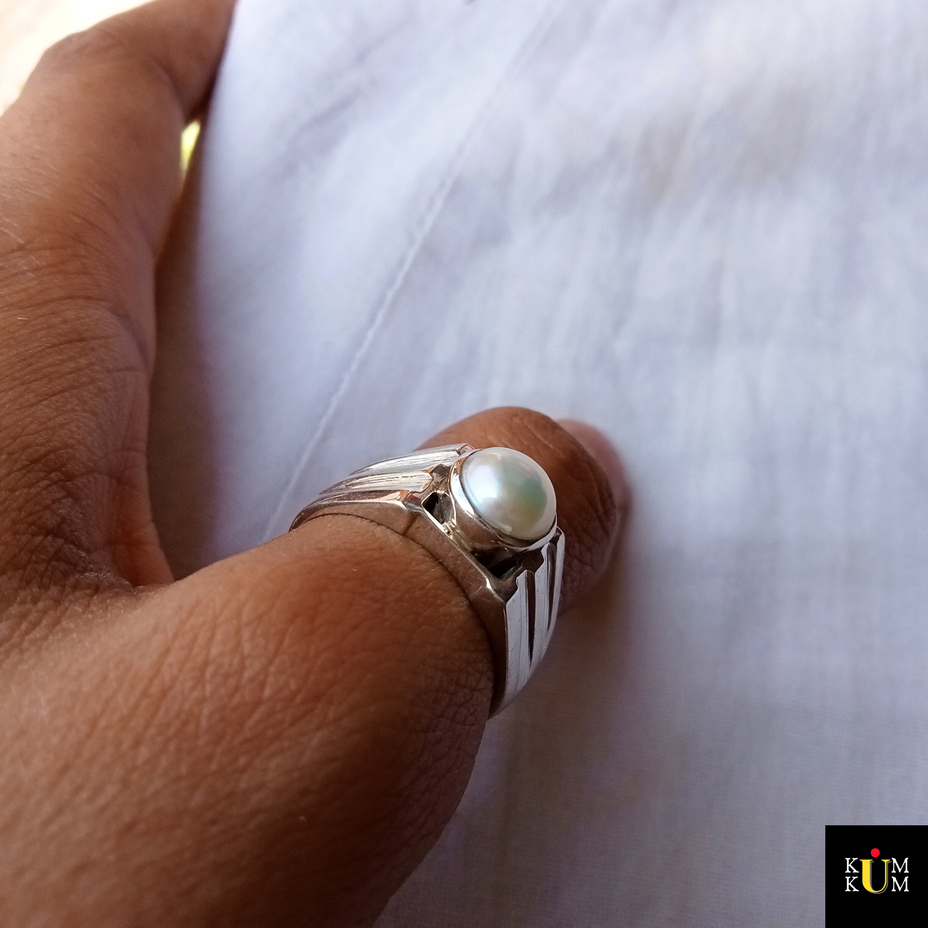 Silver Pearl Ring - Buy Silver Pearl Ring online in India