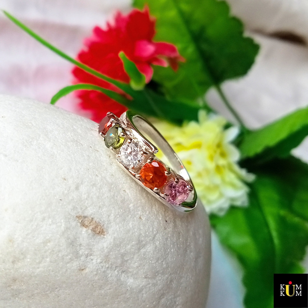 Birthstone Ring, Family Birthstones Ring, Stackable Birthstone Ring ...