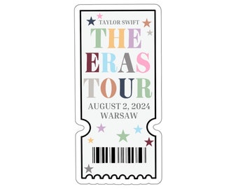 8/2/24 Warsaw, Poland Eras TS Concert Ticket Sticker
